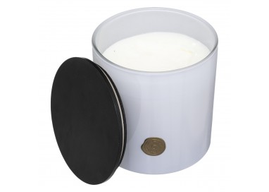 Bougie parfumée "Enzo" Lin 1200 g blanc en verre 