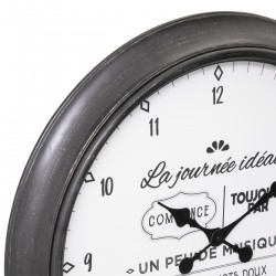 Horloge en plastique “Citation Liv” d60 noir et blanc 