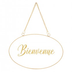 Plaque de porte "Carmen" en métal 20x13 