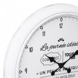 Horloge en plastique “Citation Liv” d60 noir et blanc 