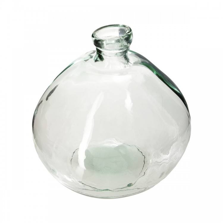 Vase rond verre recyclé transparent D33 