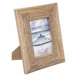 Cadre photo “Lilo” en bois 10x15 beige moyen 