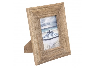 Cadre photo “Lilo” en bois 10x15 beige moyen 