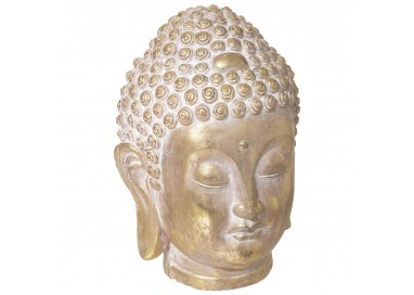 Tête Bouddha en Doré H34 