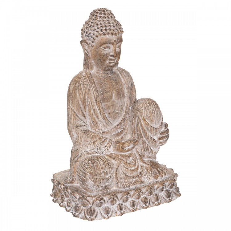 Bouddha MGO Effet Bois H67 Beige Lin