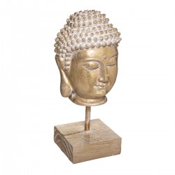 Tête Bouddha Doré Socle Petit Modèle 