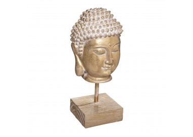 Tête Bouddha Doré Socle Petit Modèle 