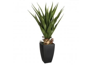 Plante artificielle Agave en pot rectangulaire 