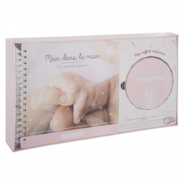 Coffret album de naissance et empreinte 