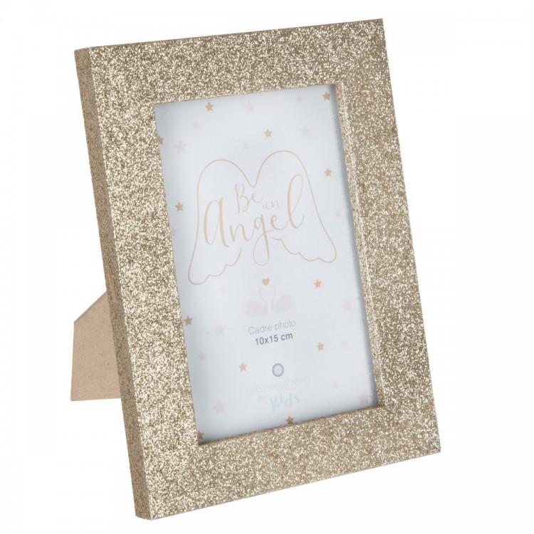 Cadre photo pailleté doré 10x15cm Cadre photo pailleté doré 10x15cm