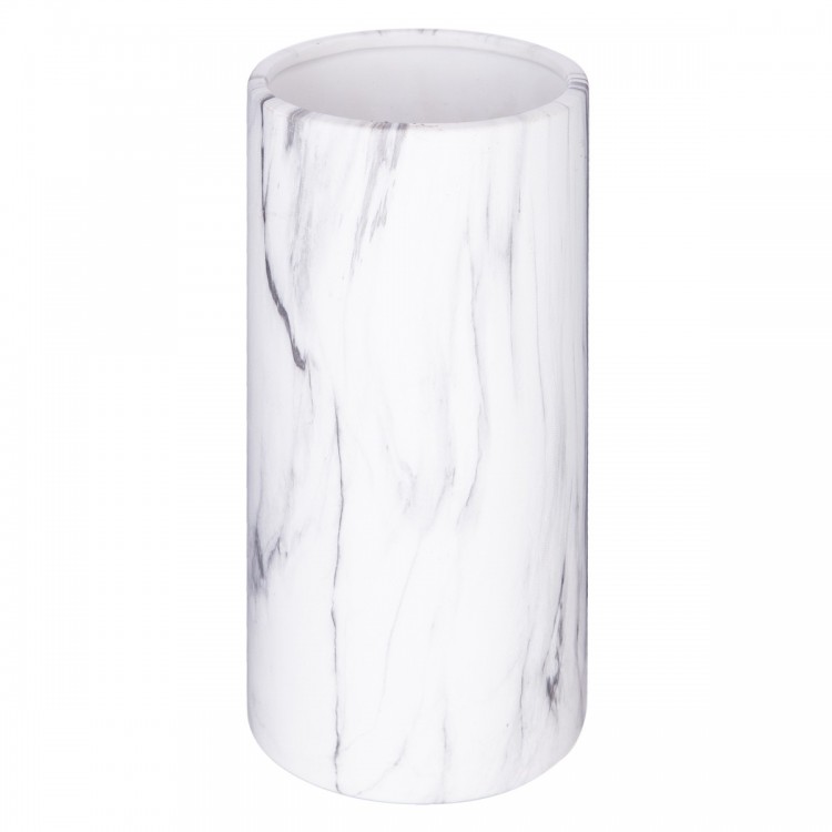 Vase cylindre marbre contemporain H20 