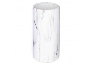 Vase cylindre marbre contemporain H20 