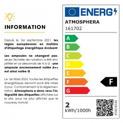 Ampoule à filament larme ambrée