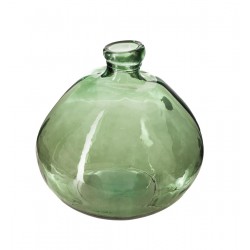 Vase rond en verre recyclé transparent D23cm - 3 coloris