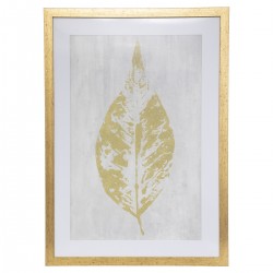 Cadre affiche "Feuille" dorée - My Kozy Shop