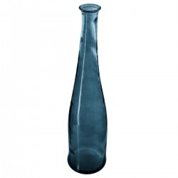 Vase long en verre recyclé H80cm bleu - My Kozy Shop