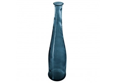 Vase long en verre recyclé H80cm bleu - My Kozy Shop