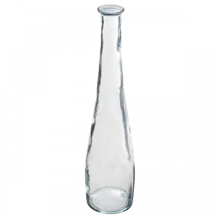 Vase long en verre recyclé H80cm transparent - My Kozy Shop