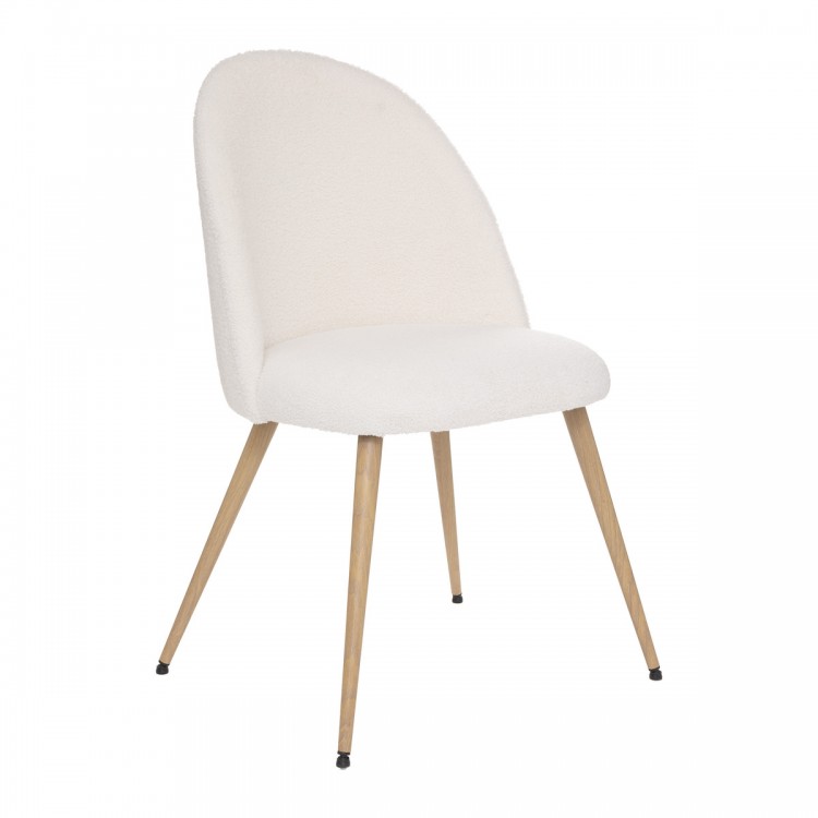 Chaise "Chiara" à boucle blanc