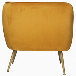 Fauteuil en velours "My Loria" Ocre