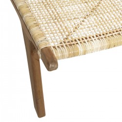 Fauteuil "Timor" en teck et rotin - My Kozy Shop