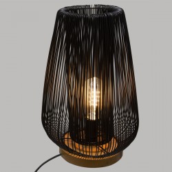 Lampe "Noda" filaire noire, H41 cm