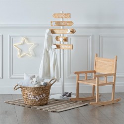 Lot de 4 cintres enfant en bois blanc - My Kozy Shop