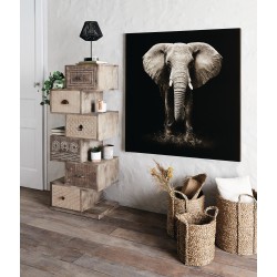 Toile imprimée "Éléphant" 100x100 cm