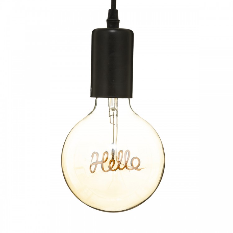 Ampoule LED "Hello" pour suspension en verre ambré