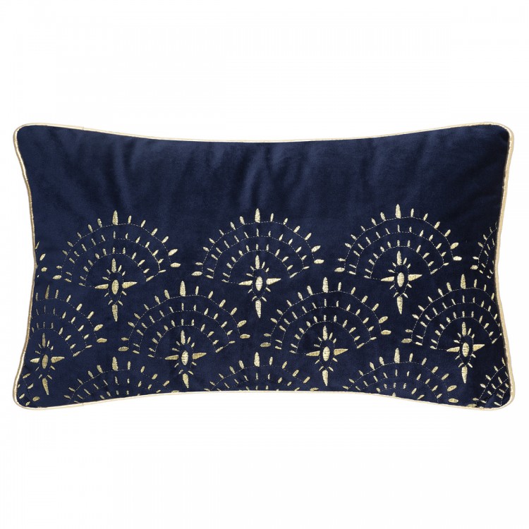 Coussin en velours, brodé "Artifice" 30x50 cm - 2 coloris Coussin en velours, brodé "Artifice" 30x50 cm - 2 coloris