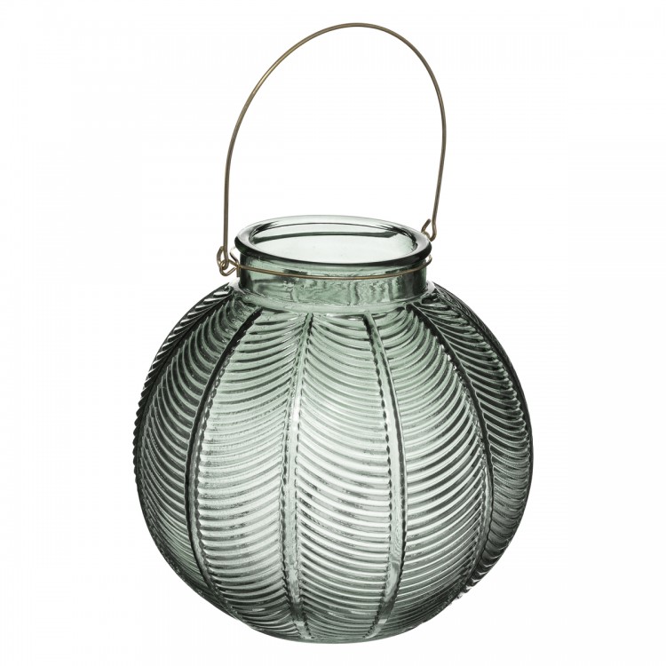 Lanterne "Palm" en verre strié - Différents coloris