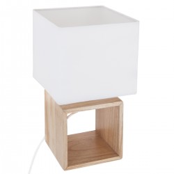 Lampe cube en bois "Pojo" H32 cm - My Kozy Shop