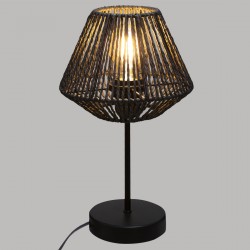Lampe corde "Jily" H34 cm - Divers coloris - Noir - My Kozy Shop