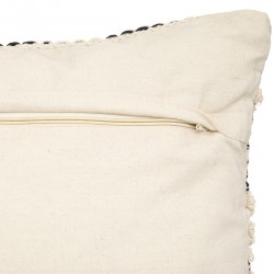 Coussin en coton, relief et franges 45x45 cm - My Kozy Shop