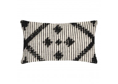 Coussin en coton "safari" noir 38x58cm