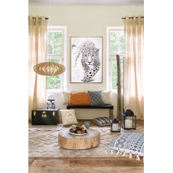 Coussin en coton "safari" noir 38x58cm