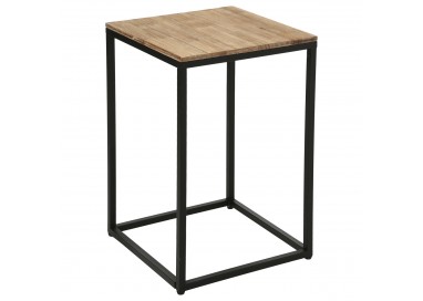 Table d'appoint "Edena" en métal et bois d'acacia - My Kozy Shop