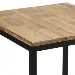 Table d'appoint "Edena" en métal et bois d'acacia - My Kozy Shop