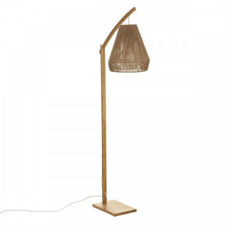 Lampadaire arc "Palm" en bambou H158 cm