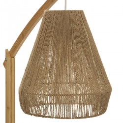 Lampadaire arc "Palm" en bambou H158 cm