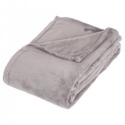 Plaid microfibre gris 