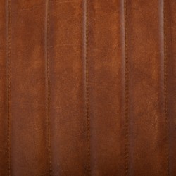 Chaise de bar "Dario" en métal et cuir Cognac