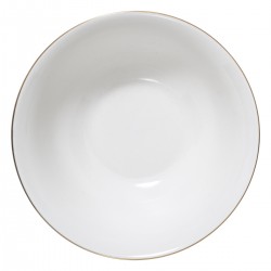 Saladier de 22 cm blanc et liseré doré "Petit Salon"