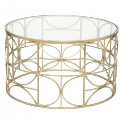 Table basse "Suite" D71 cm doré - My Kozy Shop