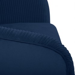 Fauteuil "Solaro" en velours plissé Bleu