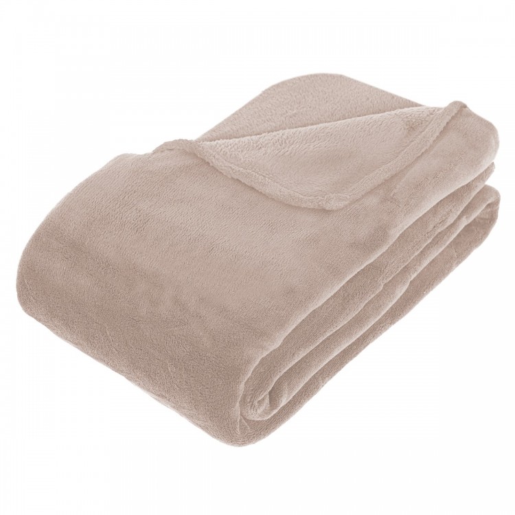 Plaid microfibre Beige