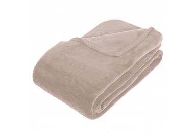 Plaid microfibre Beige