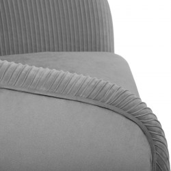 Fauteuil "Solaro" en velours plissé Gris