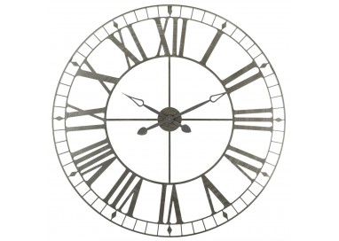 Horloge métal gris vintage 