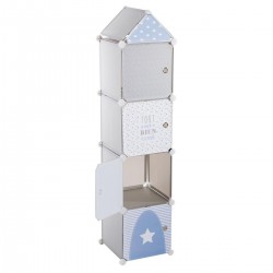 Colonne de rangement rose
